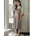 Load image into Gallery viewer, [MEIYI Series] ★One Piece★ Women's Plaid Fake Layered Commuting Date Cute
