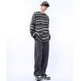 Load image into Gallery viewer, [MGJM Series]★Knit tops★ 2color horizontal striped striped pattern retro unisex men's women's Harajuku style easy to match
