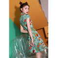 Load image into Gallery viewer, [Sumiyun Kokucho Series] ★Cheongsam dress★ China-style dress, Chinese-style clothes, Chinese clothes, mini length, cute, slimming
