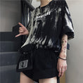 Load image into Gallery viewer, [Demon King Series]★T-shirt★ Tops Printed Ins Style Retro Loose Alphabet Short Sleeve Black Black
