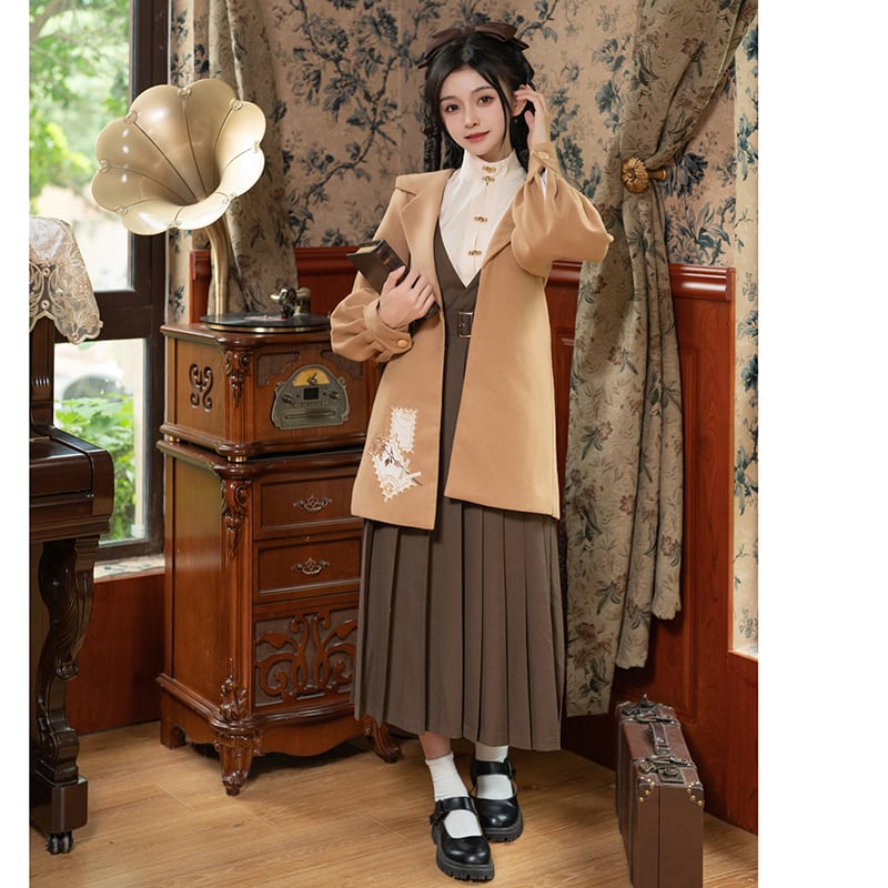 [Dust Smoke Cloud Dream---Autumn Thoughts Series] ★China style coat★ Rasha Chinese clothes Chinese elements outerwear Easy to match