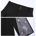 Load image into Gallery viewer, [Old Monster --- Rabbit Series] ★China style pants★ 2color Gaucho pants bottoms Black Black Pink
