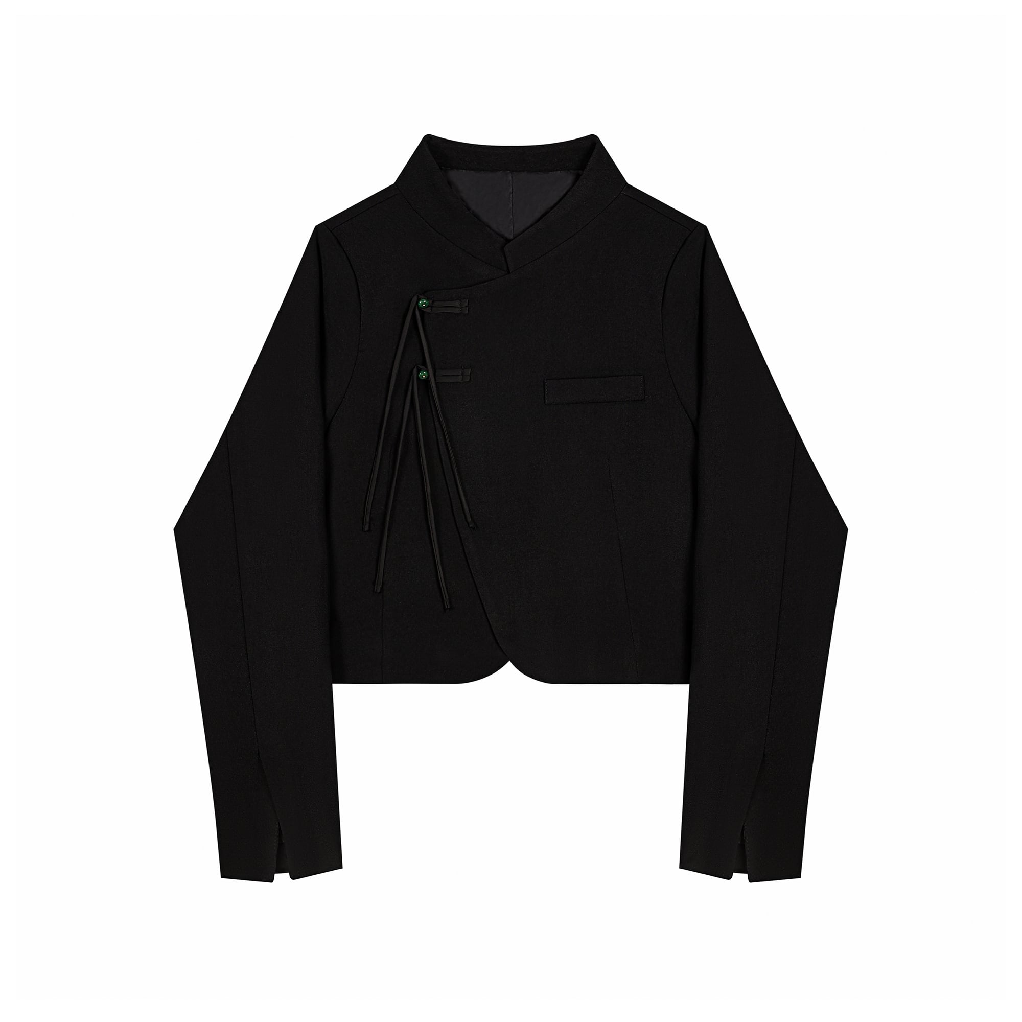 [LHSEN Series] ★China style outerwear★ Short length Easy to match with design SML Improves temperament Black