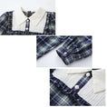 Load image into Gallery viewer, [Big Orange Series] ★One Piece★ Plaid Retro Ladies Commuting Date School Blue Blue Cute
