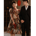 Load image into Gallery viewer, [DUZI Series]★Improved Chinese dress★ Chinese style dress, floral pattern, party dress, coming-of-age ceremony dress, photography
