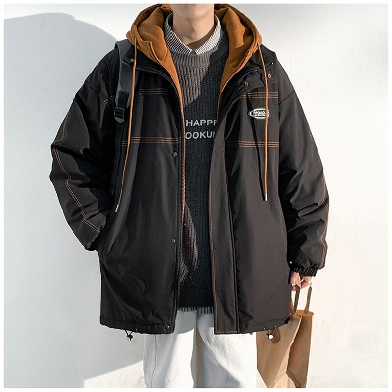 [Military Series] ★Winter Coat★ 2color Thick Warm Unisex Men's Faux Layered Large Size