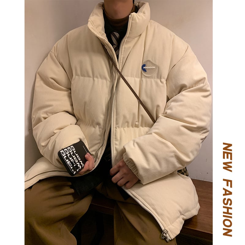 [PPDJ Series] ★Cotton coat★ 3color outer winter coat unisex men's large size simple warm