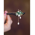 Load image into Gallery viewer, [Ma series] ★China style hair ornament★ 1 hairpin, ladies accessories, folding fan, sense green, improves temperament
