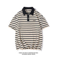 Load image into Gallery viewer, [BIGEMAN Series]★Polo shirt★ Tops 2color Unisex Men's Large size Striped pattern Horizontal stripes
