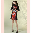 Load image into Gallery viewer, [YUEQIAO Series]★China Dress★ 4color Short Length Chinese Style Dress Crane Chinese Clothes Switching Cute
