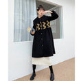 Load image into Gallery viewer, [First look series] ★China style coat★ Long coat outerwear coat cute black gold black SML
