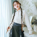 Load image into Gallery viewer, [Kokaisha --- Frostbite series] ★China style tops★ 2 colors Can be worn on both front and front sides Easy to match Black Beige
