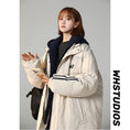 Load image into Gallery viewer, [Suikoishi Series] ★Winter Coat★ Cotton Coat Outerwear 2color Unisex Men's Faux Layered Black Beige
