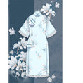 Load image into Gallery viewer, [Dust Smoke Cloud Dream --- Unlan Jade Nishiki Series]★China-style dress★Cheongsam dress, Chinese clothes, short sleeves, long length, butterfly ornament included
