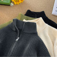 Load image into Gallery viewer, [Han Rishin Series] ★Sweater★ 4color Knit Tops Unisex Men's High Neck Zippered Simple
