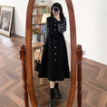 Load image into Gallery viewer, [Dong Xiaojie Series] ★Long sleeve dress★ Large size ladies dress Plaid pattern Commuting Black Black
