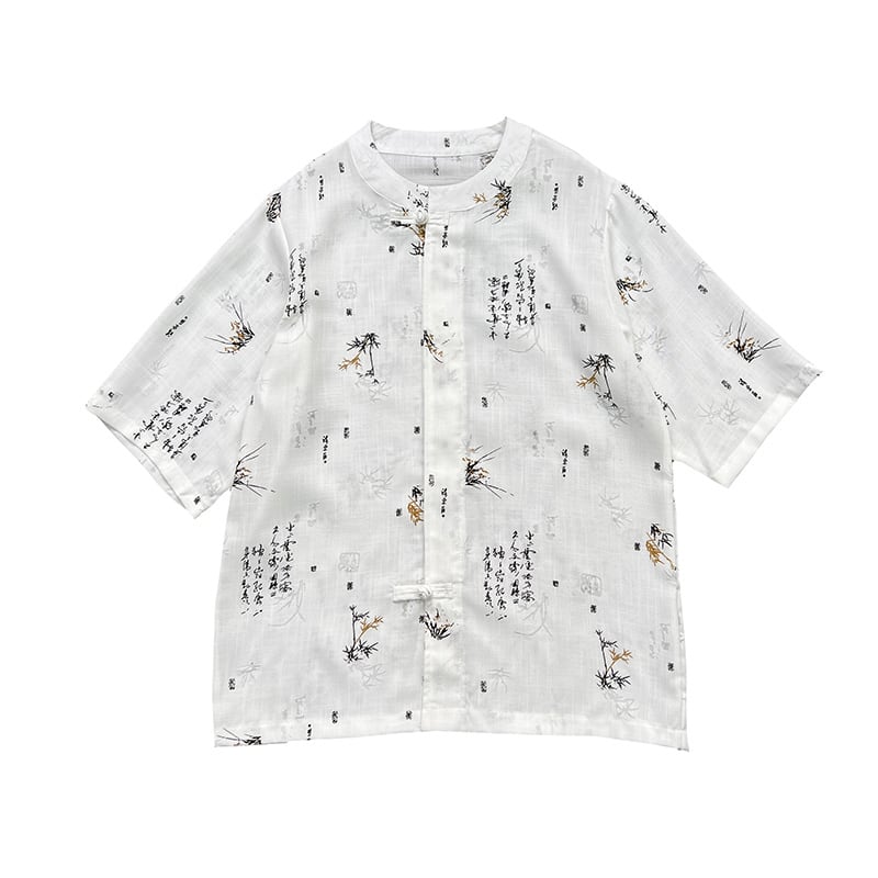 [Nishiki Tang Cloth Series] ★China style shirt★ 3color tops, unisex, men's, large size, text pattern, cool