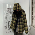 Load image into Gallery viewer, [Style Series]★Outerwear★ Jacket, Unisex, Men's, Can be worn on both sides, Plaid pattern, Hood, Loose, ML, XL
