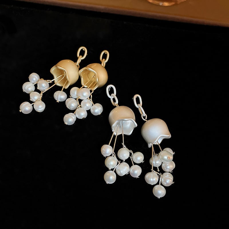 [TAOXI Series] ★Earrings★ 2color Pair Earrings Ladies Accessories Suzuran Suzuran Silver Gold