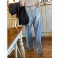 Load image into Gallery viewer, [LIANGLIANG Series] ★Denim pants★ Bottoms, pants, ladies, stylish, slimming, easy to match, blue
