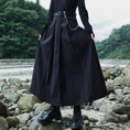 Load image into Gallery viewer, [Daiseiryusu Series] Long Skirt with Belt, Pleated Skirt, Elegant, Slimming, Black
