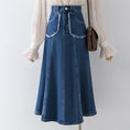 Load image into Gallery viewer, [XIANXIAN Series]★Denim Skirt★ Bottoms Women's Mermaid Skirt Blue
