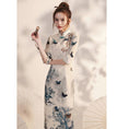 Load image into Gallery viewer, [Bacho Senko Series] ★Cheongsam dress★ Dress, long length, butterfly, elegant, large size, slim
