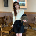 Load image into Gallery viewer, [Koshinke Series]★China style tops★Sexy knit tops 3color slimming bubble sleeve plain color easy to match
