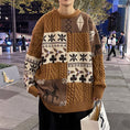 Load image into Gallery viewer, [SENYE Series]★Sweater★ 3color Tops Christmas Unisex Men's Deer Color Scheme Apricot Navy Coffee Color
