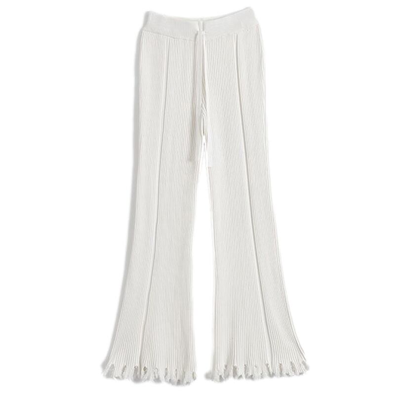 [Furin Series] ★Casual Pants★ 3color Knit Bottoms Casual Pants S M L XL Fringe