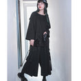 Load image into Gallery viewer, [Kokaisha series]★China style pants★Bottoms Gaucho pants Gaucho SML Easy to match Black Black
