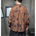 Load image into Gallery viewer, [JUNYI series]★China style shirt★ Tops 2color Unisex Men's Large size Bamboo Bamboo pattern Beige Coffee color
