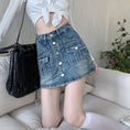 Load image into Gallery viewer, [CHUNUO Series] ★Denim Skirt★ 2color Bottoms Fashion Mini Length Skirt Sexy Cute
