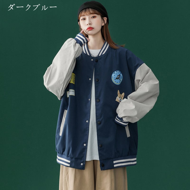 [Fujiman series]★Jacket★ 4color Stadium jacket Sukajan outerwear Oversize Unisex Large size