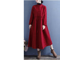 Load image into Gallery viewer, [Qing series] ★China style dress★ 4colors, brushed lining, thick, green, navy, wine red, purple, long length
