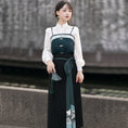 Load image into Gallery viewer, [Kaede bamboo --- one shade of green series] ★Chinese style setup★ 3-piece set Shirt + Vest + Maki skirt Chinese clothes
