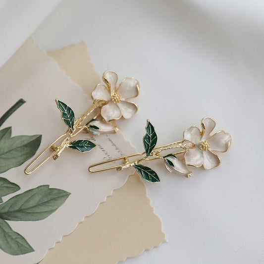 [SUZEE Series]★China Style Hair Ornament★ Hairpin Pair Gardenia Flower Ladies Accessories Literary Style Retro