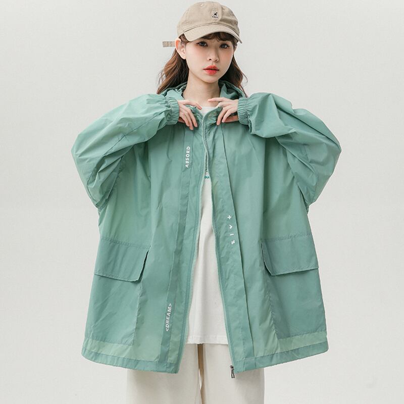 [Fujiiman Series] ★Thin Jacket★ Outerwear 3color Unisex Men's Large Size Thin Summer Clothes Green White Gray