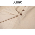 Load image into Gallery viewer, [YOUZI series]★Shirt with tie★ 2color mini length corduroy tops light brown purple
