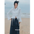 Load image into Gallery viewer, [Daiseiryusu Series] ★China style skirt★ Bottoms Denim skirt Long skirt Slit
