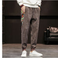 Load image into Gallery viewer, [Kaei Series]★Pants★ 3color Casual Pants Coffee Color Gray Black China Button Print
