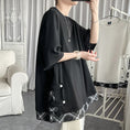 Load image into Gallery viewer, [YOULIN Series]★T-shirt★ Tops 2color Unisex Men's Fake Layered White Black Plaid Pattern
