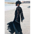 Load image into Gallery viewer, [Big Blue Dragon Series] ★Chinese style dress★ Lace openwork sexy switching black black
