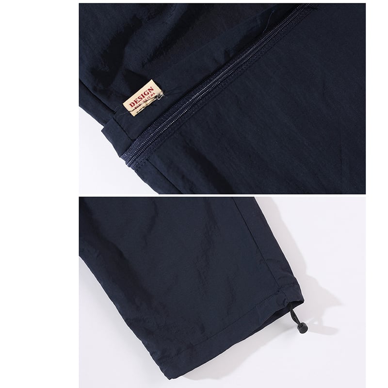 [BIGEMAN Series] ★Casual Pants★ 2color Bottoms that can be turned into shorts Pants Men's Large Size Navy Black