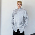 Load image into Gallery viewer, [Illustrated series] ★China style shirt★ 2color tops, unisex, men's long sleeve shirt, thin design.
