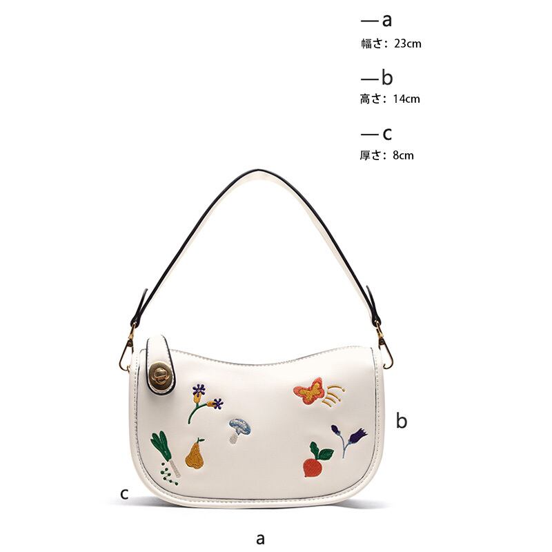 [XIAOZHONG Series] ★Bag★ Handheld bag Shoulder bag Embroidery Floral pattern Retro Commuting Date Cute