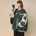 Load image into Gallery viewer, [GEBOXUAN series] ★Outer★ Stadium jacket 2color Unisex Men's Large size Color scheme Black Green
