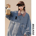 Load image into Gallery viewer, [FKZ Series]★Jacket★ 2color outer denim jacket unisex men's jeans color scheme blue black
