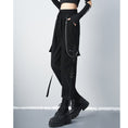 Load image into Gallery viewer, [AZE Series] ★Casual Pants★ Pants with Chains Bottoms Black Black Autumn Clothes Easy to Match and Slimming
