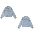 Load image into Gallery viewer, [Mikiko Series]★Denim Jacket★ Outer Jeans Short Length Fashion Easy to Match Blue Blue
